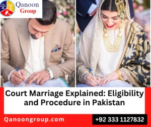 Legal age for marriage in Pakistan, Court marriage documentation