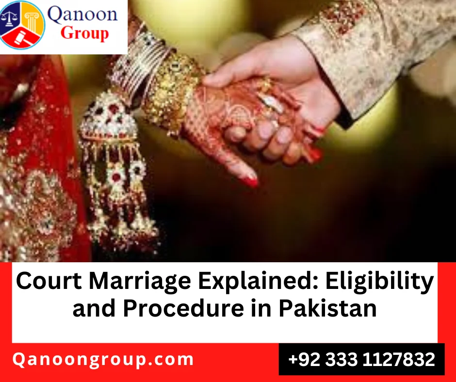 Magistrate conducting Nikah ceremony during court marriage in Lahore