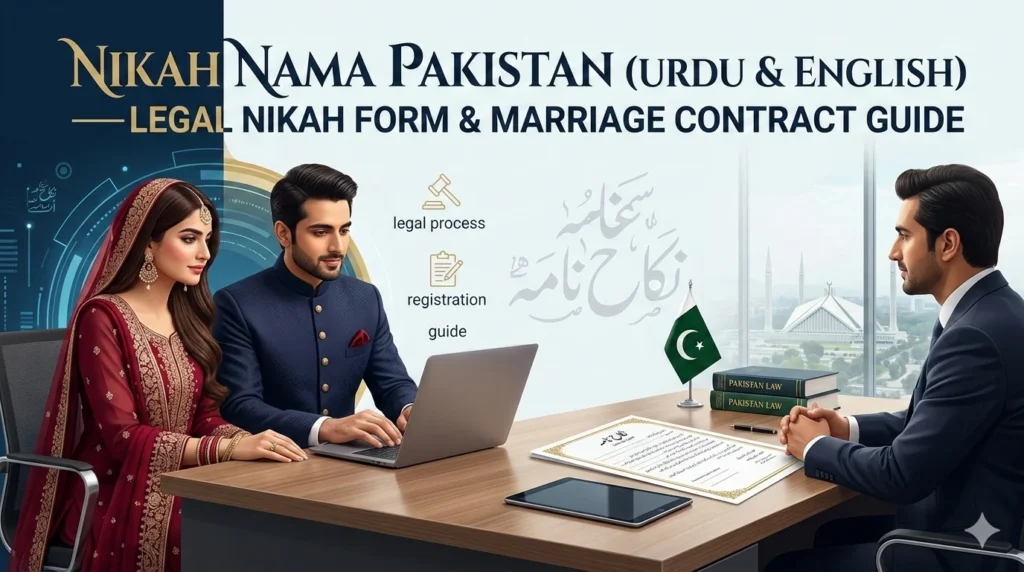 Official Urdu Nikah Nama Pakistan 25 column marriage contract form