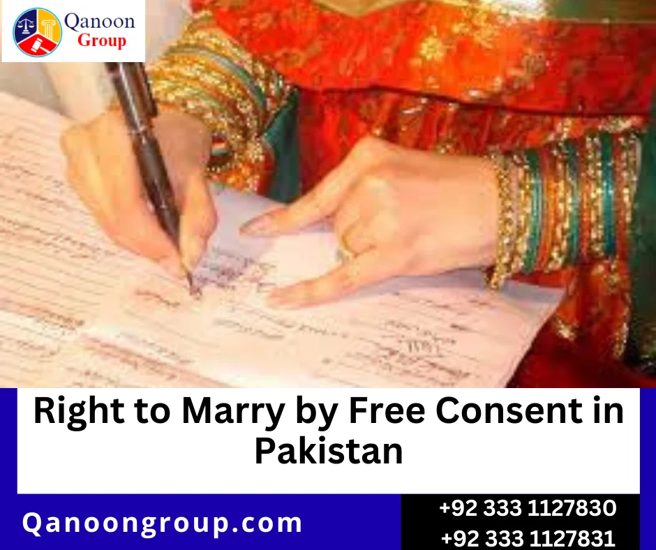 Adult couple exercising right to marry by free consent in Pakistan