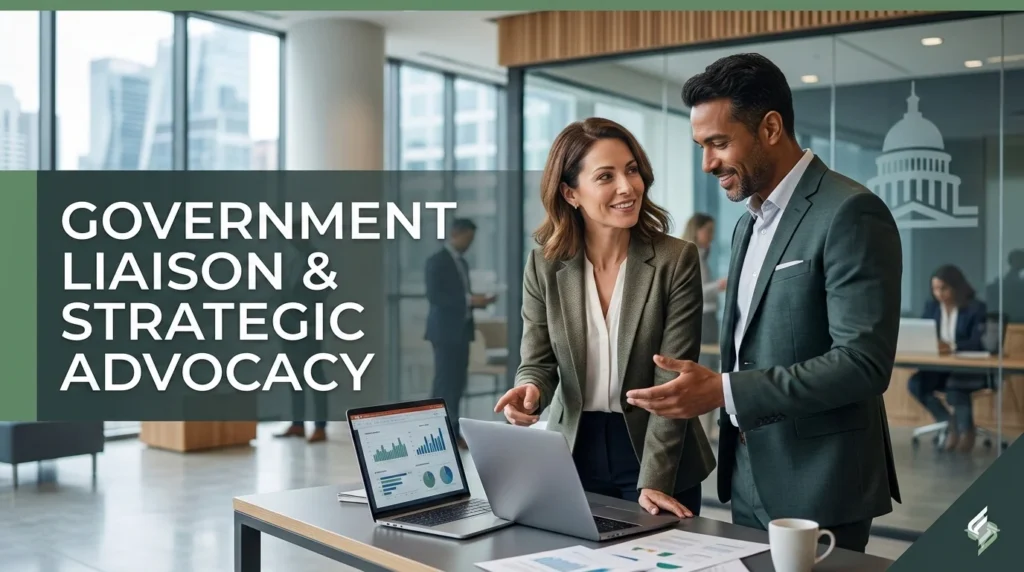 Professional government liaison and strategic advocacy services ensuring lawful follow-up of pending files, regulatory approvals, and administrative compliance matters.
