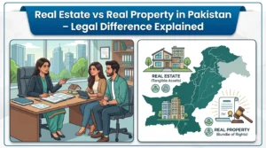 real estate vs real property Pakistan legal difference concept